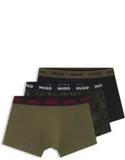 Three-pack Of Stretch-cotton Trunks - Patterned Underwear