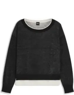Knitted Sweater With Layered Design