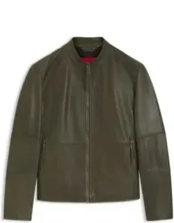 Grained-leather Jacket In A Slim Fit