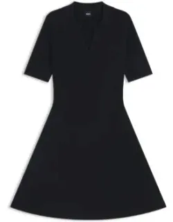 Knitted Dress With Skipper Collar