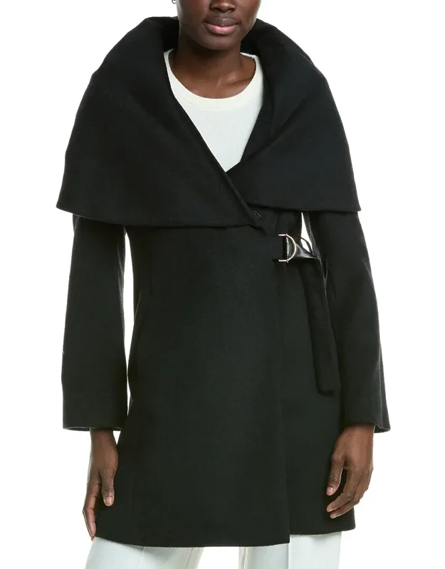 Wool-blend Hooded Coat