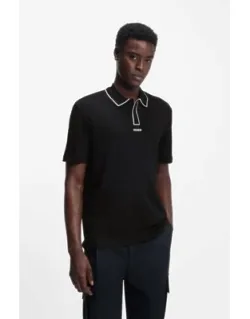 Contrast-trim Polo Shirt In Cotton Jersey