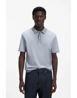 Contrast-trim Polo Shirt In Cotton Jersey