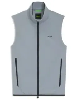 Water-repellent Golf Vest With Decorative Reflective Details