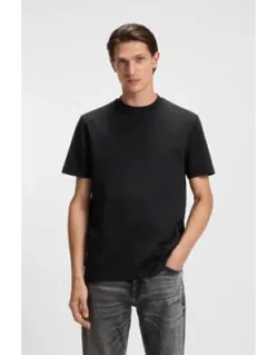 Micro-pattern T-shirt In Mercerised Cotton