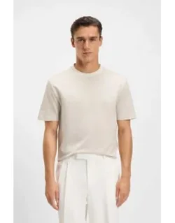 Micro-pattern T-shirt In Mercerised Cotton