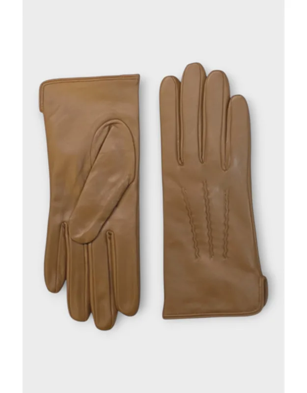 Italian Leather Soft Wool Lining Winter Stitch Line Design Driving Gloves