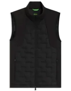 Down-filled Gilets With Welded-logo Pattern