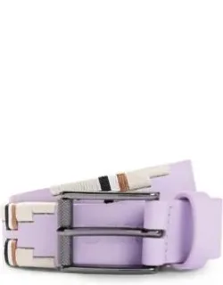 Equestrian Polo Belt With Embroidered Pattern