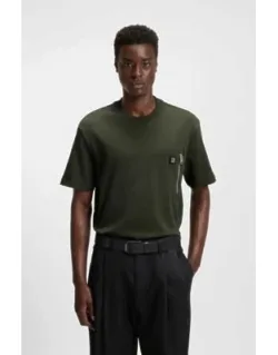 Zip-pocket T-shirt In Interlock Cotton