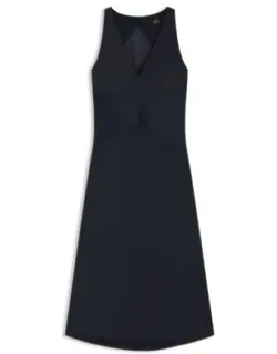 Gathered-front Dress In Crinkle Satin