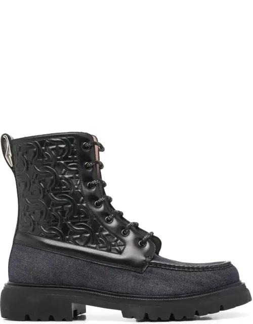 Gancini Combat Boots - Leather, Almond Toe