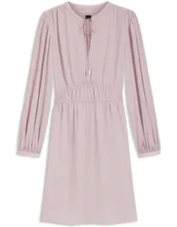 Gathered-detail Mini Dress In Crinkle Satin