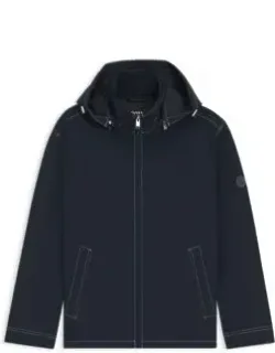 Removable-hood Jacket With Water-repellent Finish
