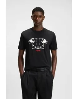 Dobermann-print T-shirt In Cotton Jersey