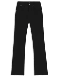 Wide Leg Jeans In Stretch Denim