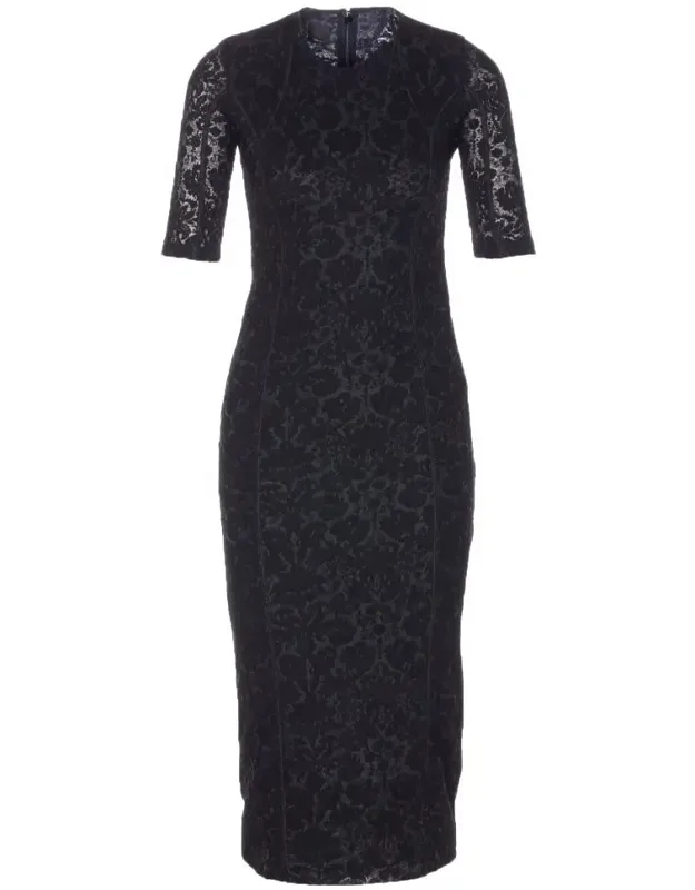 Pinko Dress With Zip Closure And Crewneck
