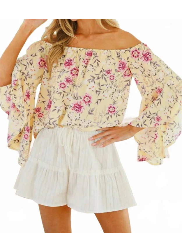 Off Shoulder Floral Top
