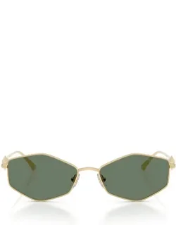 Jimmy Choo Oval Gold Metal Sunglasses