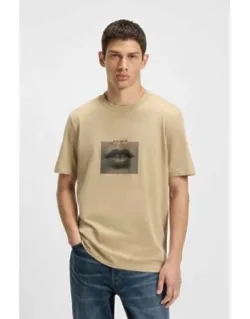 Lip-artwork T-shirt In Cotton Jersey