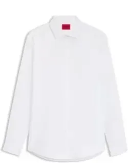 Logo-jacquard Slim-fit Shirt In Cotton