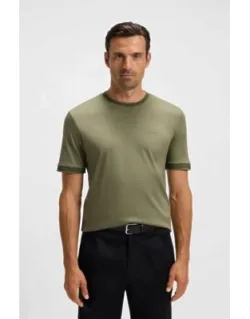 Mercerised-cotton Slim-fit T-shirt With Contrast Trims