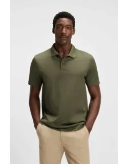 Geometric-jacquard Polo Shirt In Mercerised Cotton