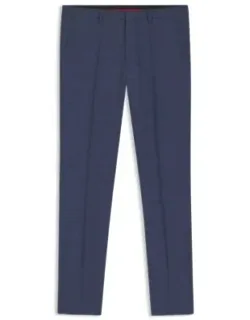Mouliné Extra-slim-fit Trousers In Virgin Wool