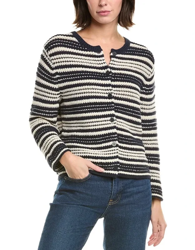 Texture Striped Cardigan