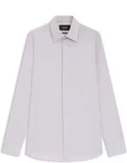 Regular-fit Shirt In An Italian-made Cotton Blend