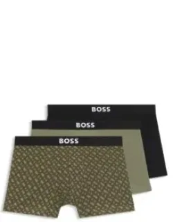 Three-pack Of Stretch-cotton Trunks - Patterned Underwear