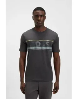 Cotton-jersey T-shirt With Logo And Stripe