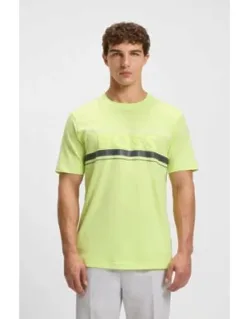 Cotton-jersey T-shirt With Logo And Stripe