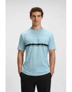 Cotton-jersey T-shirt With Logo And Stripe