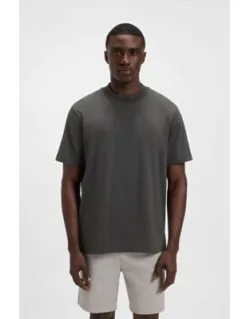 Logo-collar T-shirt In Stretch Cotton