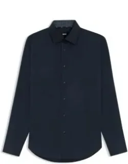 Easy-iron Regular-fit Shirt In Stretch-cotton Poplin