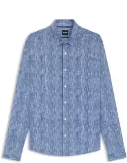 Slim-fit Shirt In Italian-made Performance-stretch Fabric