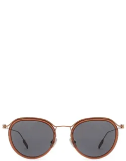 Zegna Sunglasses Rounded Metal/acetate