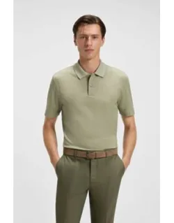 Cotton-silk Polo Shirt In A Regular Fit