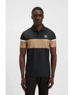 Boss Paddy Grid-pattern Polo Shirt - Breathable And Quick Drying