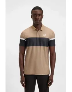 Boss Paddy Grid-pattern Polo Shirt - Breathable And Quick Drying