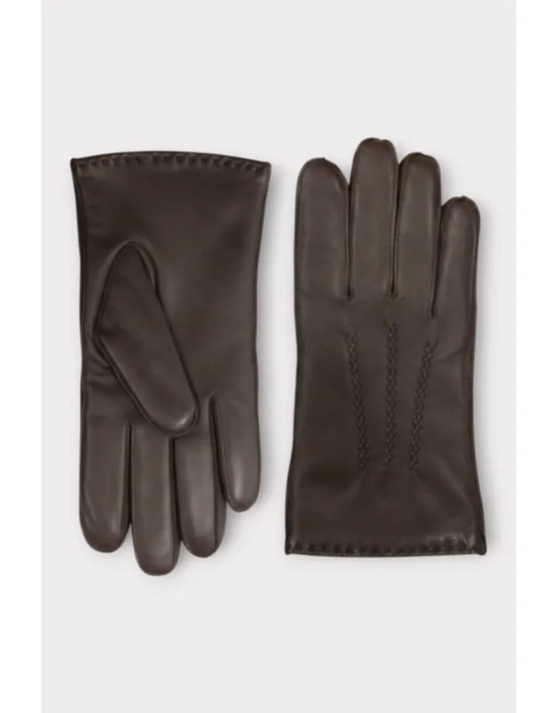 Italian Leather Warm Wool Lining Winter Stitch Design Riding Driving Casual Gloves