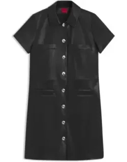Shirt Dress In Faux Leather