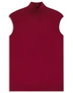 Mock-neck Top In Merino Wool