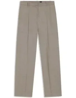 Regular-fit Trousers In Stretch-wool Sharkskin