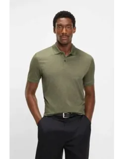 Mercerised-cotton Polo Shirt With Two-tone Monograms