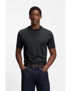 Mercerised-cotton T-shirt With Two-tone Monograms