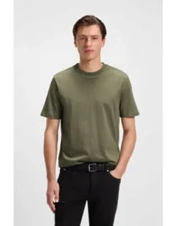 Mercerised-cotton T-shirt With Two-tone Monograms
