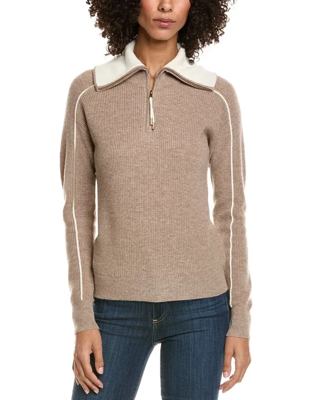 Zipper Big Polo 1/4-zip Wool & Cashmere-blend Sweater