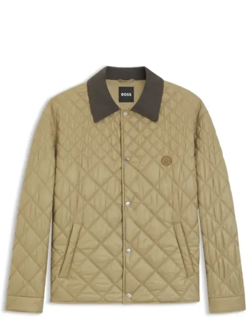 Water-repellent Jacket With Mixed Quilting